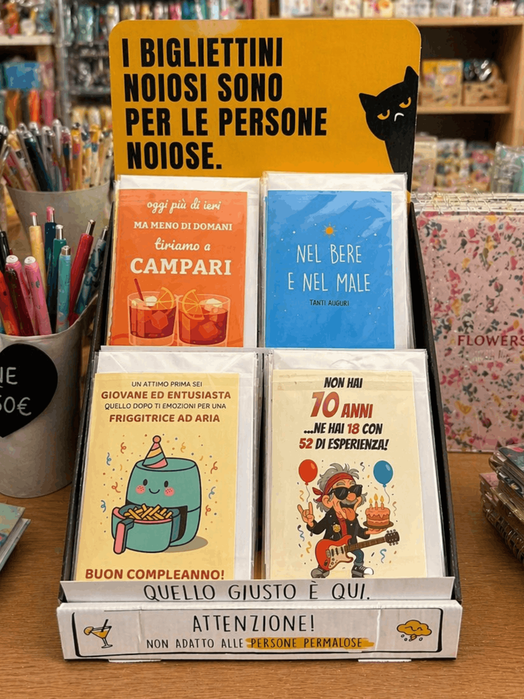 Espositore Biglietti Auguri Malauguri